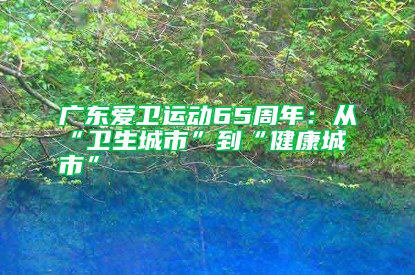 廣東愛衛(wèi)運動65周年：從“衛(wèi)生城市”到“健康城市”