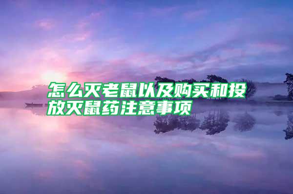 怎么滅老鼠以及購買和投放滅鼠藥注意事項