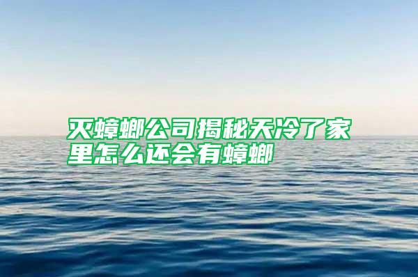 滅蟑螂公司揭秘天冷了家里怎么還會有蟑螂