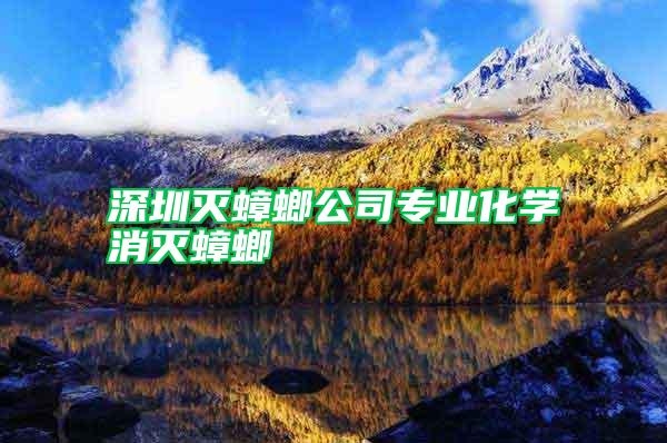 深圳滅蟑螂公司專業(yè)化學(xué)消滅蟑螂