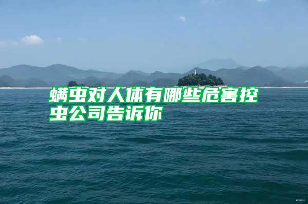 螨蟲對人體有哪些危害控蟲公司告訴你