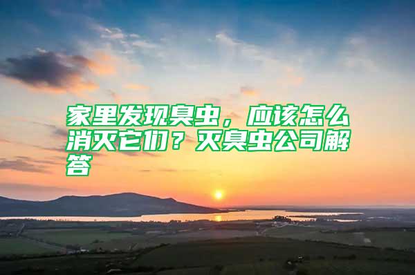 家里發(fā)現(xiàn)臭蟲，應(yīng)該怎么消滅它們？滅臭蟲公司解答