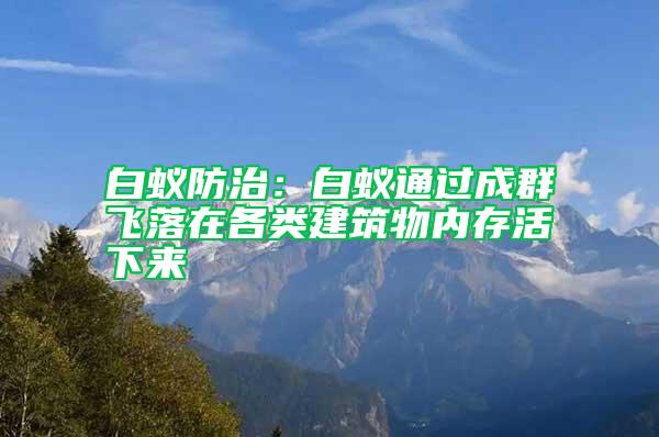 白蟻防治：白蟻通過成群飛落在各類建筑物內(nèi)存活下來