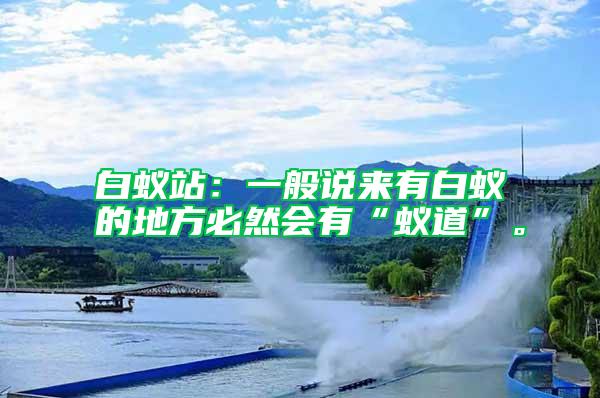 白蟻站：一般說來有白蟻的地方必然會有“蟻道”。