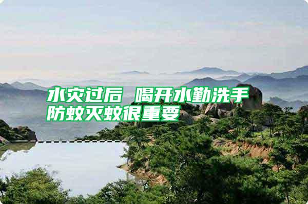 水災(zāi)過后 喝開水勤洗手 防蚊滅蚊很重要