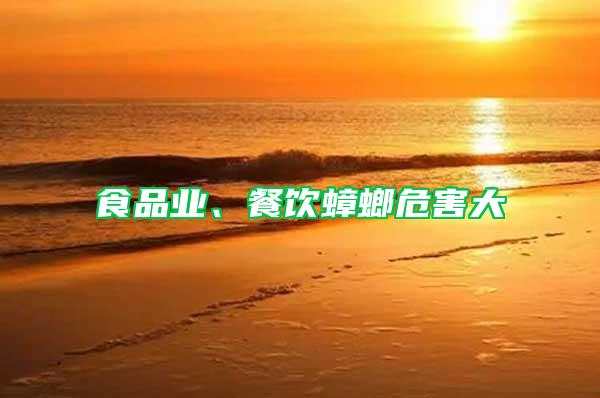 食品業(yè)、餐飲蟑螂危害大