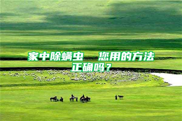 家中除螨蟲  您用的方法正確嗎？