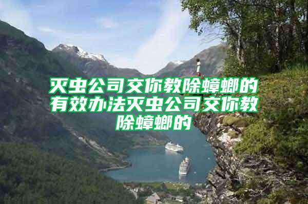 滅蟲(chóng)公司交你教除蟑螂的有效辦法滅蟲(chóng)公司交你教除蟑螂的