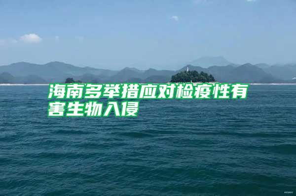 海南多舉措應對檢疫性有害生物入侵