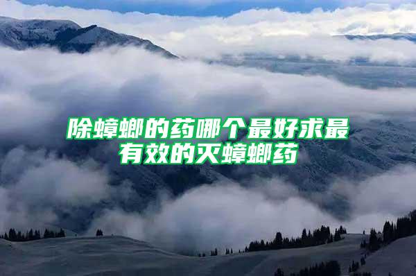 除蟑螂的藥哪個(gè)最好求最有效的滅蟑螂藥
