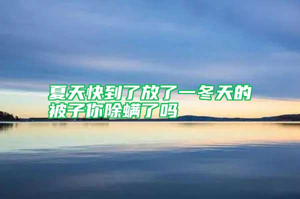夏天快到了放了一冬天的被子你除螨了嗎