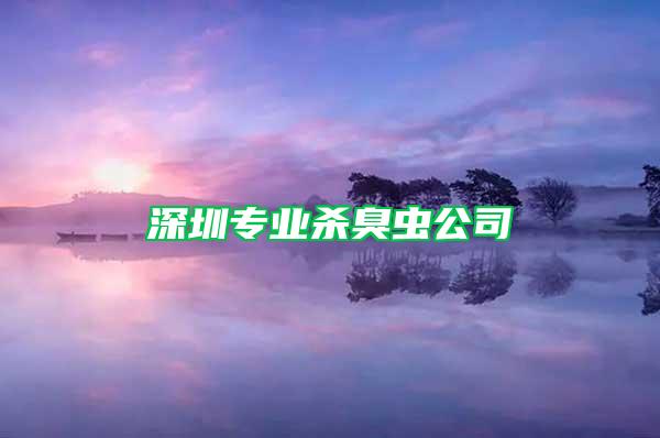 深圳專業(yè)殺臭蟲公司