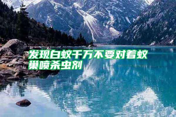 發(fā)現(xiàn)白蟻千萬不要對(duì)著蟻巢噴殺蟲劑