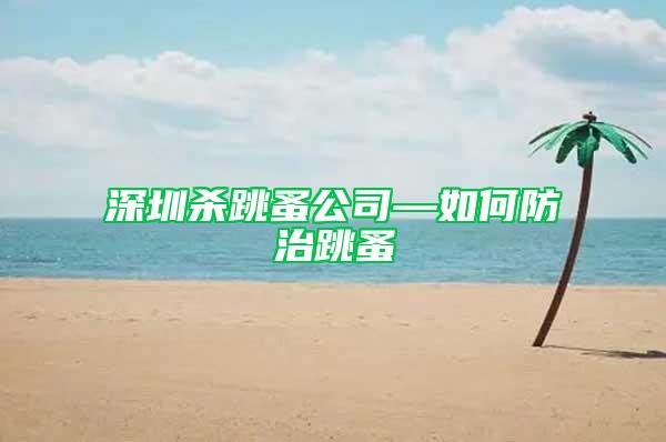 深圳殺跳蚤公司—如何防治跳蚤