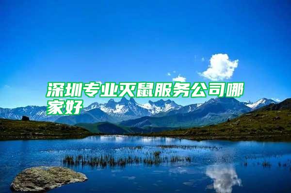 深圳專業(yè)滅鼠服務(wù)公司哪家好