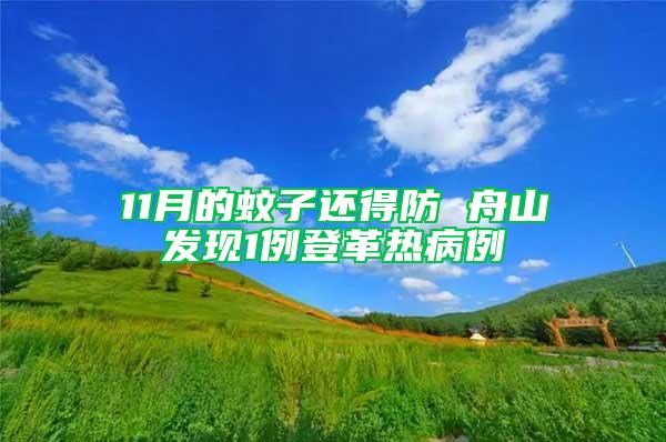 11月的蚊子還得防 舟山發(fā)現(xiàn)1例登革熱病例