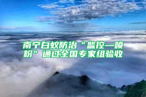 南寧白蟻防治“監(jiān)控—噴粉”通過全國專家組驗收