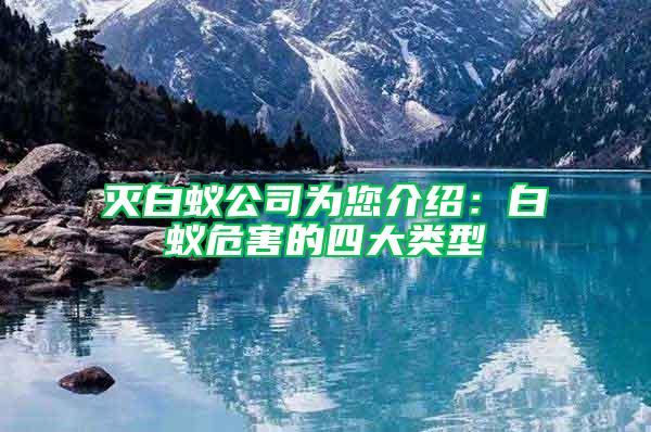滅白蟻公司為您介紹：白蟻危害的四大類型