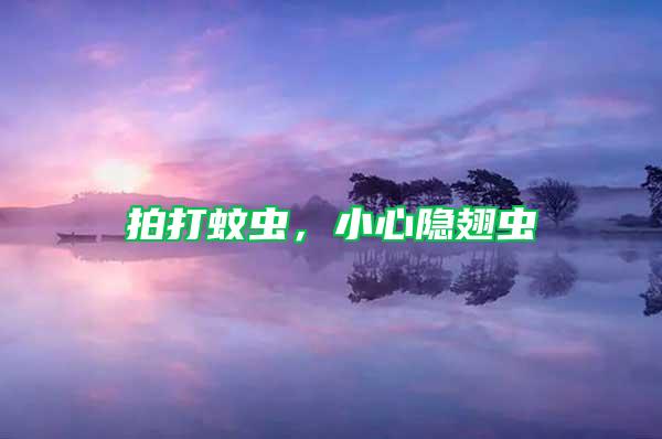 拍打蚊蟲，小心隱翅蟲