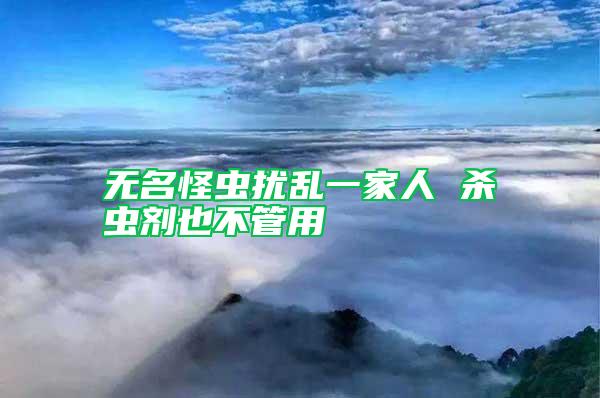 無名怪蟲擾亂一家人 殺蟲劑也不管用