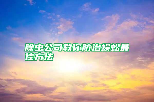 除蟲公司教你防治蜈蚣最佳方法