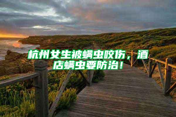 杭州女生被螨蟲咬傷，酒店螨蟲要防治！