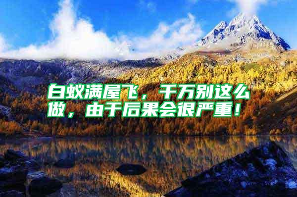 白蟻滿屋飛，千萬(wàn)別這么做，由于后果會(huì)很嚴(yán)重！