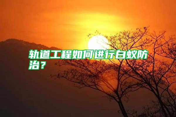 軌道工程如何進(jìn)行白蟻防治？
