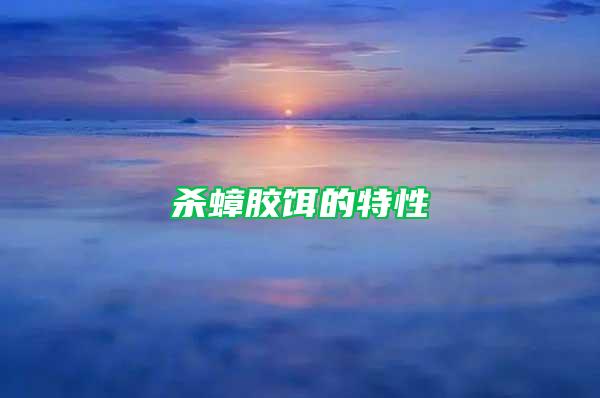 殺蟑膠餌的特性