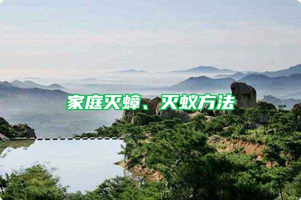 家庭滅蟑、滅蟻方法