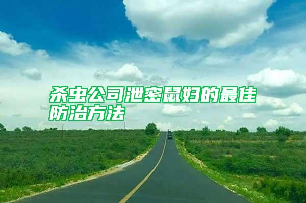 殺蟲公司泄密鼠婦的最佳防治方法