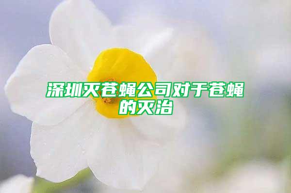 深圳滅蒼蠅公司對(duì)于蒼蠅的滅治
