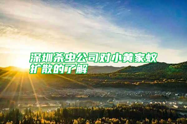 深圳殺蟲公司對小黃家蟻擴(kuò)散的了解