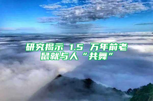 研究揭示 1.5 萬(wàn)年前老鼠就與人“共舞”