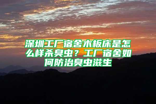深圳工廠宿舍木板床是怎么樣殺臭蟲(chóng)？工廠宿舍如何防治臭蟲(chóng)滋生