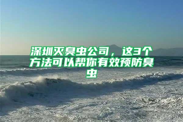 深圳滅臭蟲公司，這3個(gè)方法可以幫你有效預(yù)防臭蟲