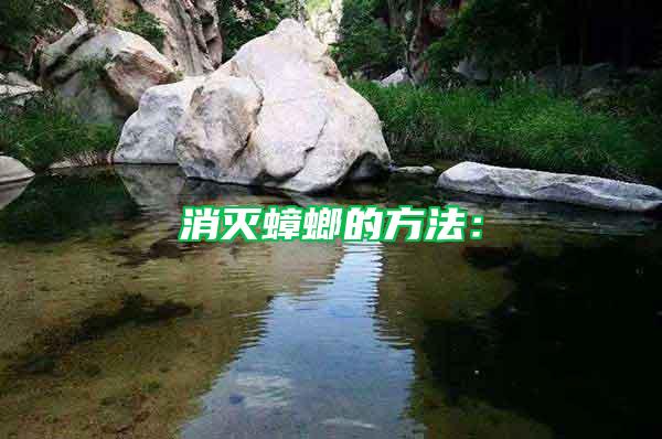 消滅蟑螂的方法：