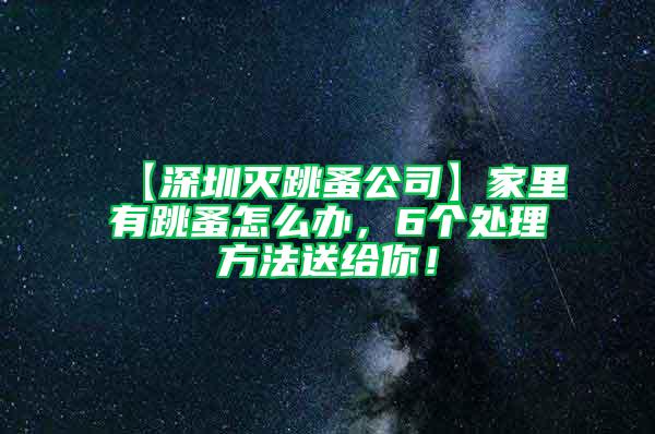 【深圳滅跳蚤公司】家里有跳蚤怎么辦，6個(gè)處理方法送給你！
