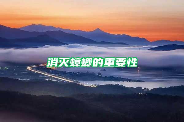 消滅蟑螂的重要性