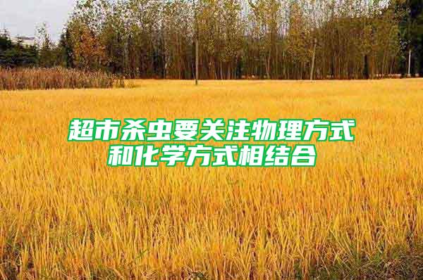 超市殺蟲要關注物理方式和化學方式相結合