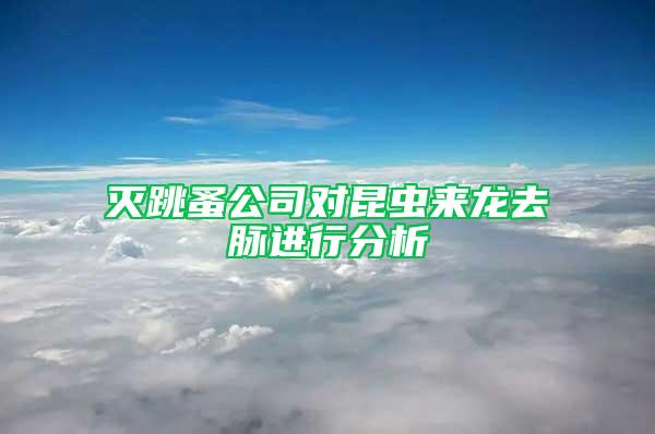 滅跳蚤公司對昆蟲來龍去脈進行分析