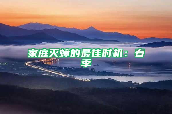 家庭滅蟑的最佳時(shí)機(jī)：春季