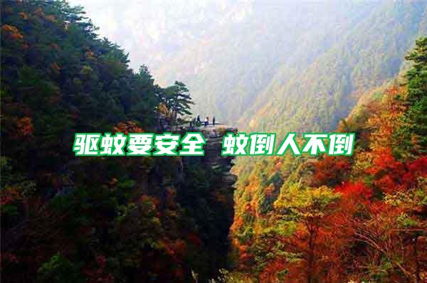 驅(qū)蚊要安全 蚊倒人不倒