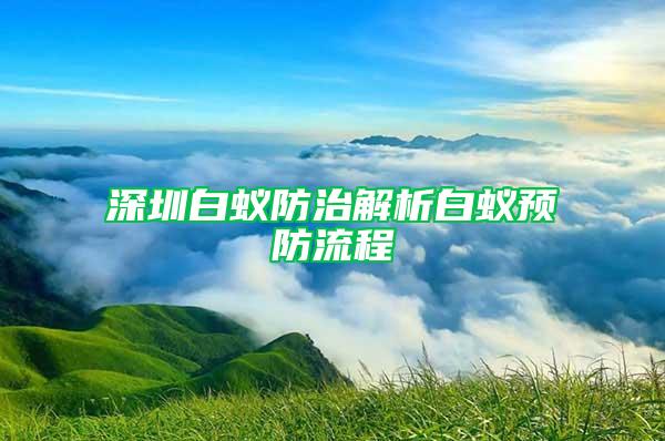 深圳白蟻防治解析白蟻預(yù)防流程
