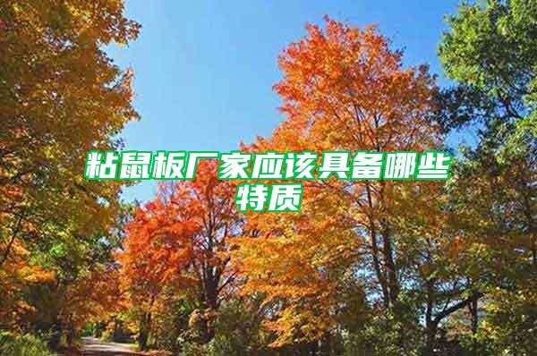 粘鼠板廠家應(yīng)該具備哪些特質(zhì)