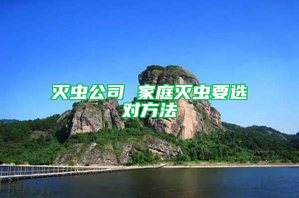 滅蟲公司 家庭滅蟲要選對方法