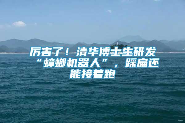 厲害了！清華博士生研發(fā)“蟑螂機(jī)器人”，踩扁還能接著跑