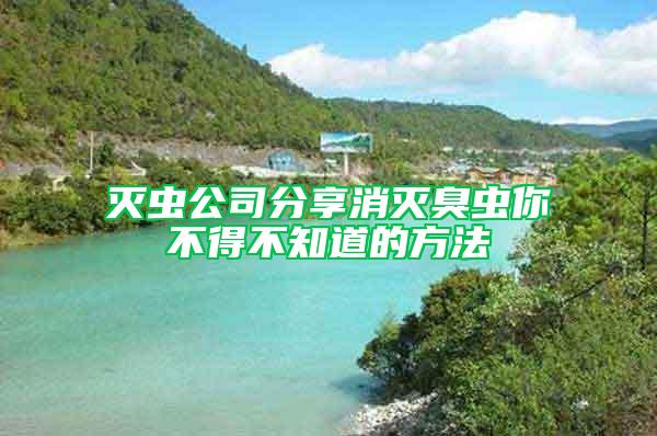 滅蟲公司分享消滅臭蟲你不得不知道的方法