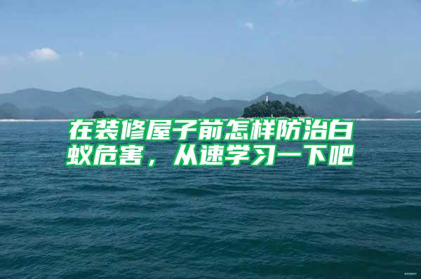 在裝修屋子前怎樣防治白蟻危害，從速學(xué)習(xí)一下吧