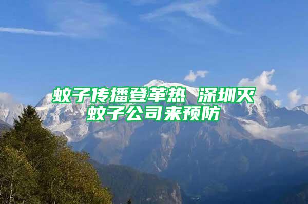 蚊子傳播登革熱 深圳滅蚊子公司來(lái)預(yù)防